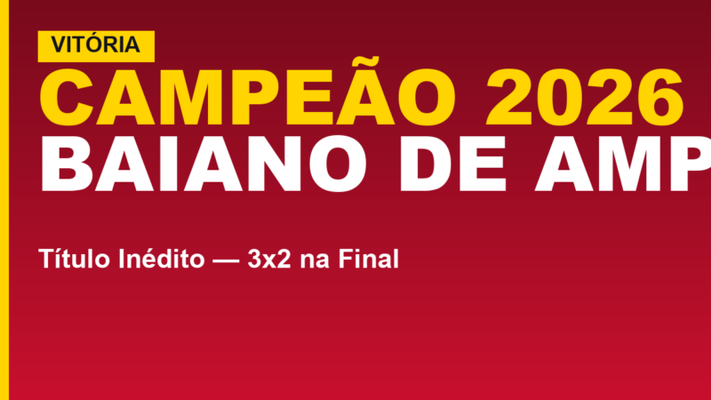 Jogadores do Esporte Clube Vitória comemorando o título inédito do Baiano de Amputados 2026