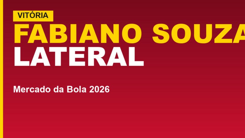 Fabiano Souza, lateral-direito que vai reforçar o Esporte Clube Vitória em 2026