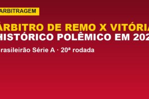 Vitória tem árbitro polêmico contra Remo; descubra o que houve em 2024