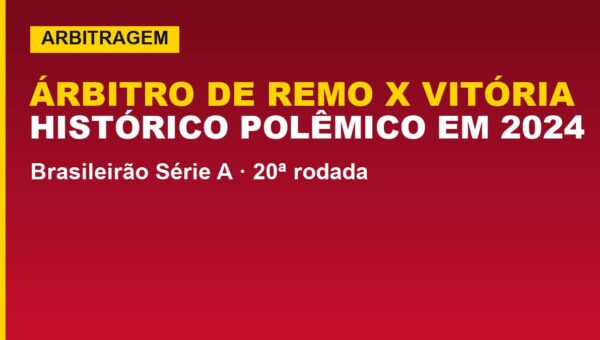 Vitória tem árbitro polêmico contra Remo; descubra o que houve em 2024