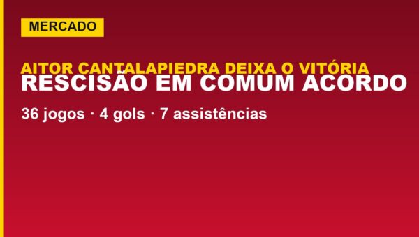 Vitória oficializa saída de Aitor Cantalapiedra; veja o que muda