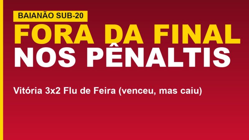 Vitória Sub-20 fora da final do Baianão nos pênaltis