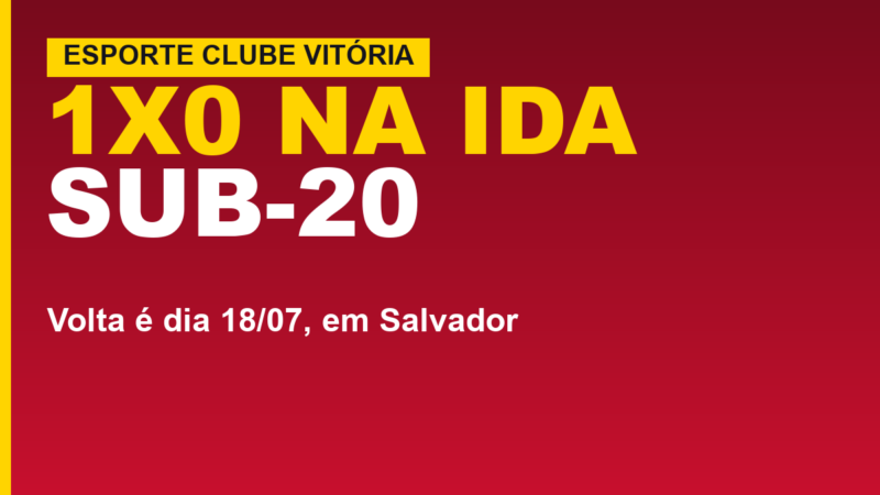 Vitória Sub-20 tem revés na ida da semifinal do Baianão; veja a volta