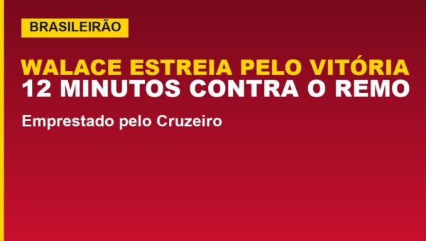 Vitória confirma estreia de Walace: confira os números contra o Remo