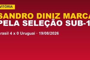 Vitória tem joia marcando pela Seleção; veja o gol de Sandro Diniz