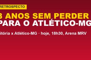 Vitória x Atlético-MG hoje: 8 anos de invencibilidade em jogo