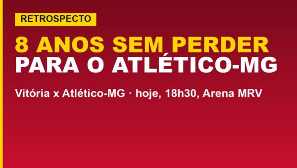 Vitória x Atlético-MG hoje: 8 anos de invencibilidade em jogo