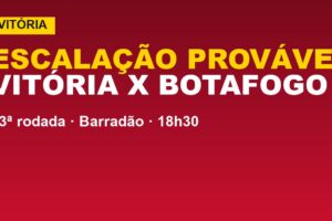 Vitória x Botafogo hoje: escalação provável e arbitragem do jogo