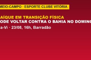 Vitória tem novidade no meio-campo para o Ba-Vi; veja a situação