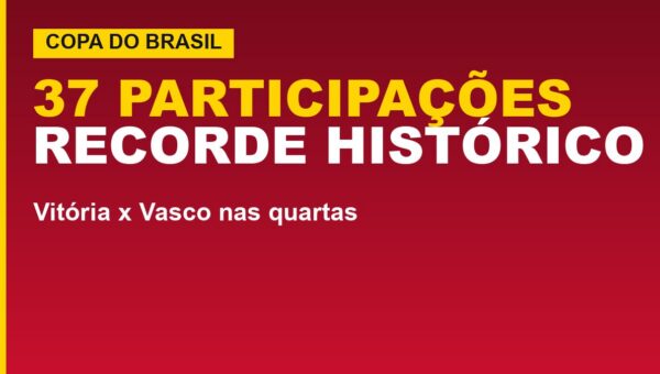 Vitória tem 37 participações na Copa do Brasil; veja o recorde