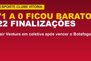 Vitória vence e Ventura reclama: 1 a 0 ficou barato; veja os números