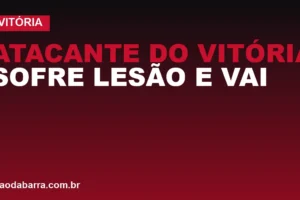 Atacante do Vitória sofre lesão e vai passar por cirurgia