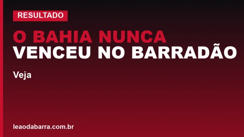 Ba-Vi: o Bahia nunca venceu no Barradão pela Série A; veja