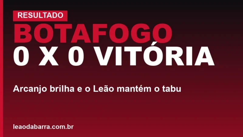 Botafogo 0 x 0 Vitória: Arcanjo brilha e o Leão mantém o tabu