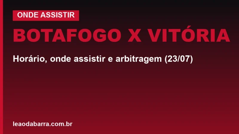 Botafogo x Vitória: horário, onde assistir e arbitragem (23/07)