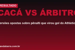Cacá vs árbitro: versões opostas sobre pênalti que virou gol do Athletico