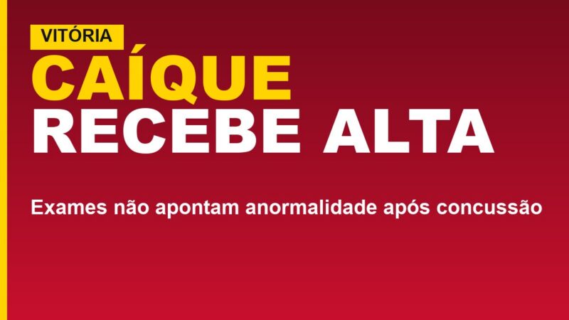 Vitória: Caíque Gonçalves tem alta após concussão; veja o relato