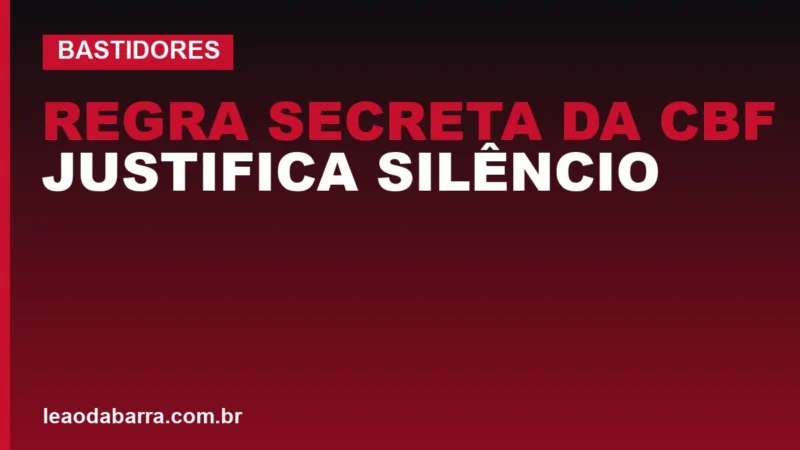 Regra secreta da CBF justifica silêncio sobre áudios do Vitória