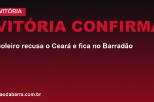Vitória confirma: goleiro recusa o Ceará e fica no Barradão