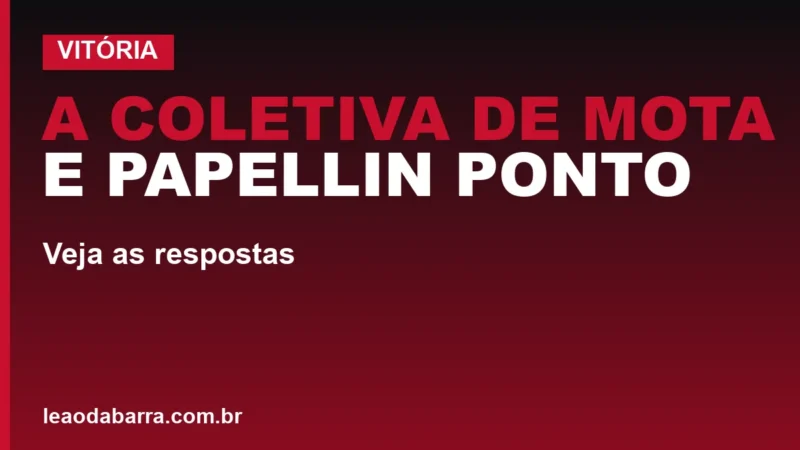 Vitória: a coletiva de Mota e Papellin ponto a ponto; veja as respostas