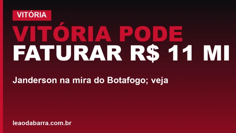 Vitória pode faturar R$ 11 mi: Janderson na mira do Botafogo; veja