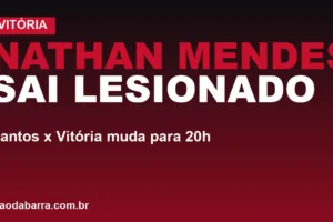 Nathan Mendes sai lesionado; Santos x Vitória muda para 20h