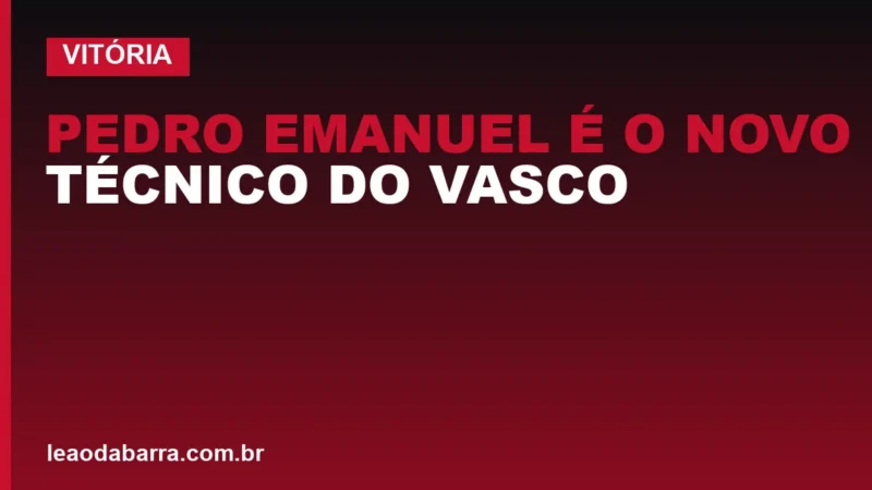 Pedro Emanuel é o novo técnico do Vasco, próximo adversário do Vitória