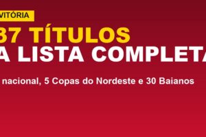 Vitória tem 37 títulos: veja a lista completa por competição