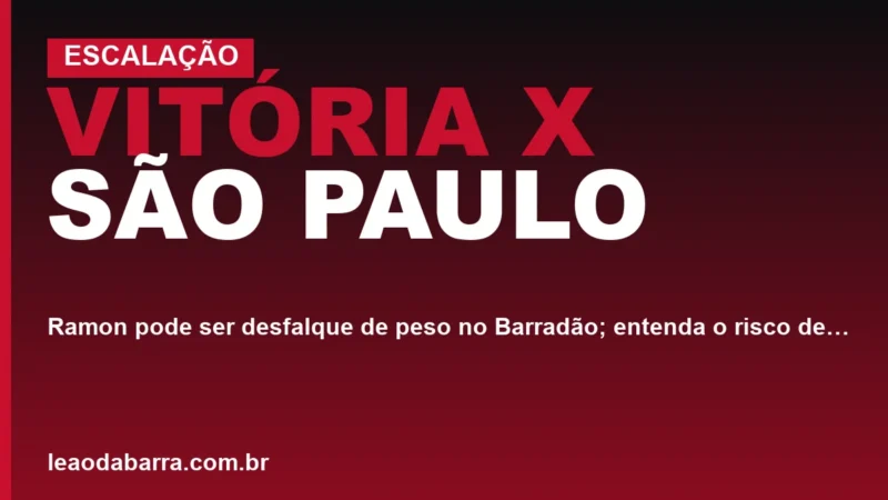Vitória x São Paulo: Ramon pode ser desfalque de peso no Barradão; entenda o risco de suspensão