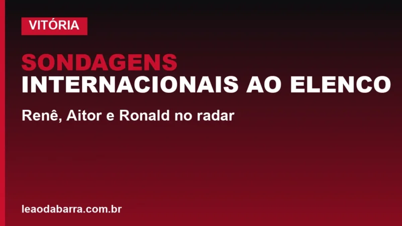 Sondagens internacionais ao elenco do Vitória 2026: Renê, Aitor e Ronald no radar