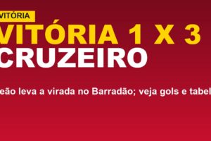 Vitória perde para o Cruzeiro por 3 a 1 neste domingo; veja os gols