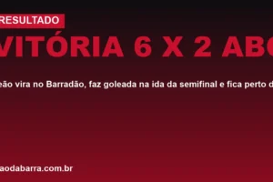 Vitória 6 x 2 ABC: Leão vira no Barradão, faz goleada na ida da semifinal e fica perto da final da Copa do Nordeste
