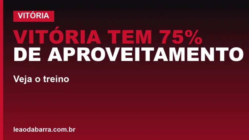 Vitória tem 75% de aproveitamento no Barradão; veja o treino