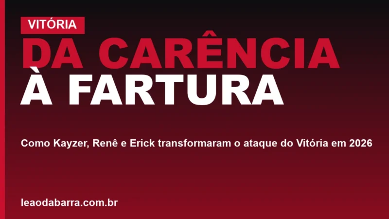 Da carência à fartura: como Kayzer, Renê e Erick transformaram o ataque do Vitória em 2026