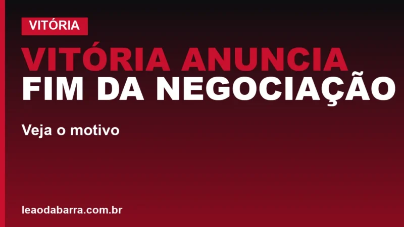 Vitória anuncia fim da negociação por Wagner Leonardo; veja o motivo
