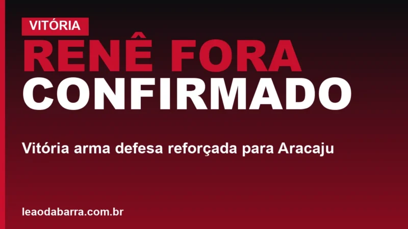 Renê fora confirmado: Vitória arma defesa reforçada para Aracaju