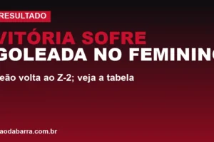 Vitória sofre goleada no Feminino: Leão volta ao Z-2; veja a tabela