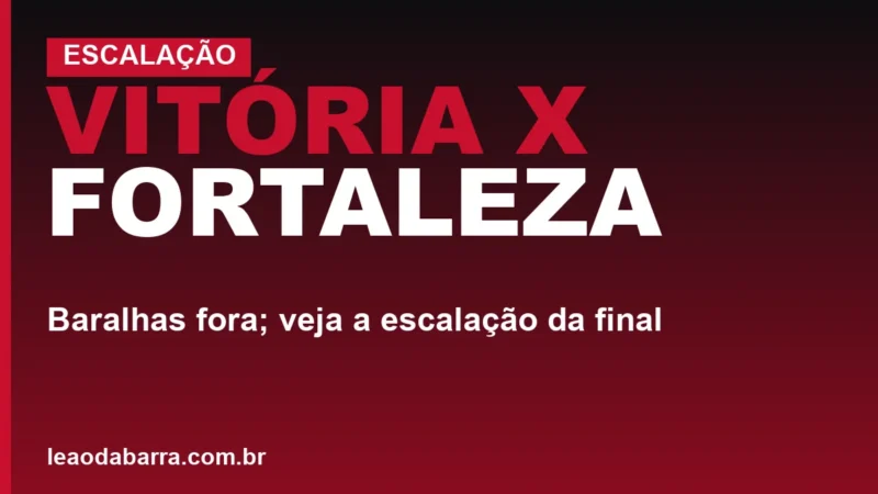 Vitória x Fortaleza: Baralhas fora; veja a escalação da final