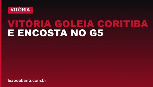 Vitória goleia Coritiba e encosta no G5 do Brasileirão após rodada deste fim de semana