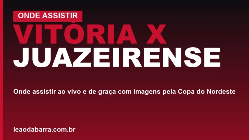 Vitória x Juazeirense: onde assistir ao vivo e de graça com imagens pela Copa do Nordeste