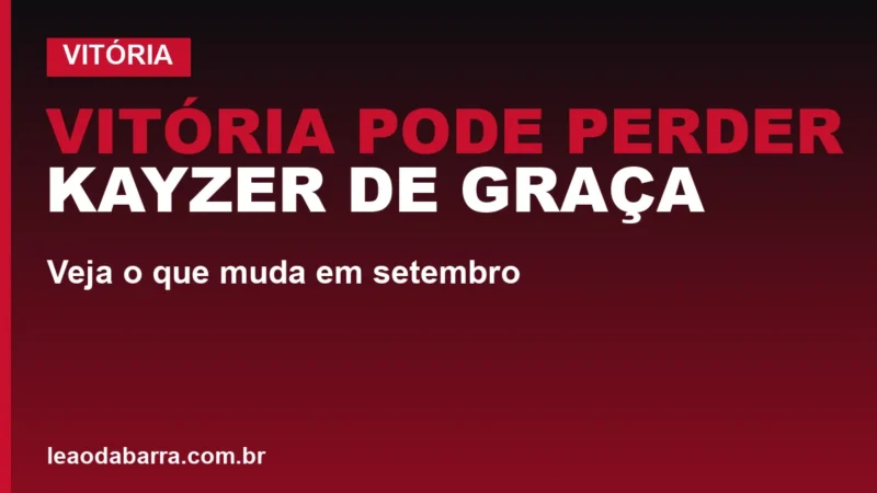 Vitória pode perder Kayzer de graça; veja o que muda em setembro