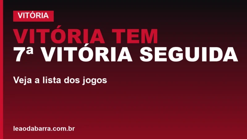 Vitória tem 7ª vitória seguida no Barradão; veja a lista dos jogos