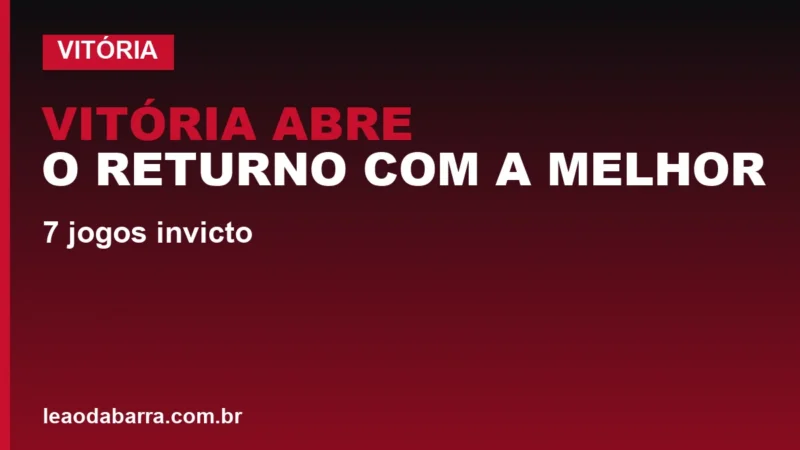 Vitória abre o returno com a melhor defesa da Série A: 7 jogos invicto