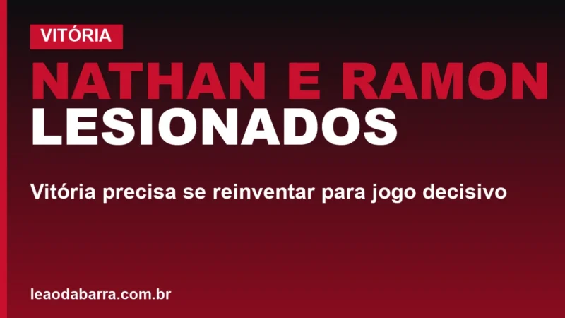 Nathan e Ramon lesionados: Vitória precisa se reinventar para jogo decisivo