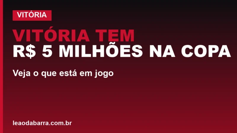 Vitória tem R$ 5 milhões na Copa do Brasil; veja o que está em jogo