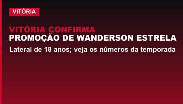 Vitória confirma promoção de Wanderson Estrela; veja os números