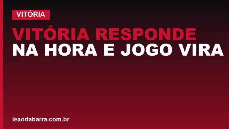 Vitória responde na hora e jogo vira espetáculo no Maracanã