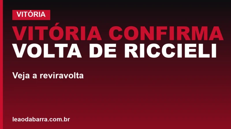 Vitória confirma volta de Riccieli aos treinos: veja a reviravolta