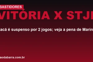 Vitória x STJD: Cacá é suspenso por 2 jogos; veja a pena de Marinho