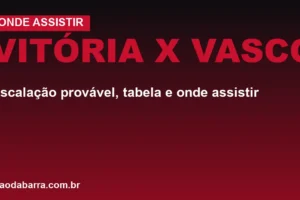 Vitória x Vasco: escalação provável, tabela e onde assistir